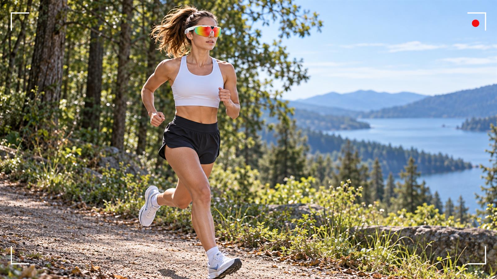 Runner recording hands-free with BIVDIKO glasses