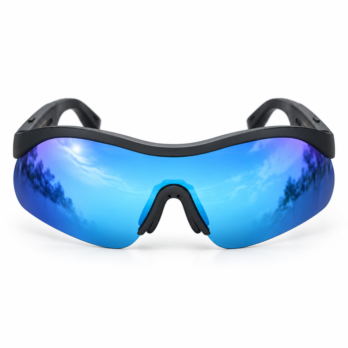 Blue lens · Black frame