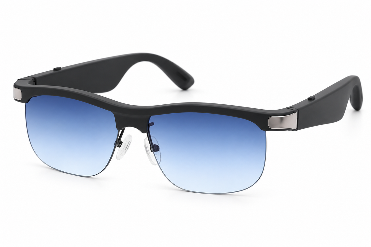 Black-frame glasses