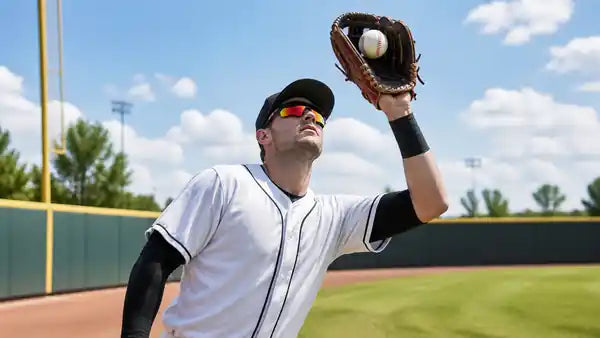 Outfield catching scene