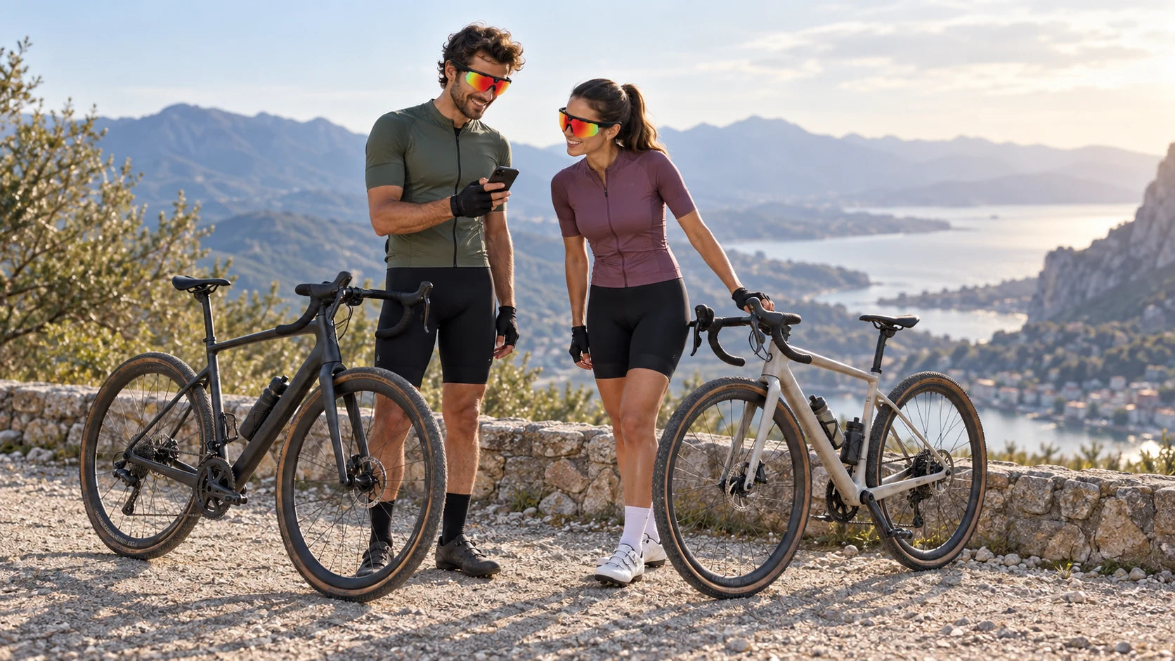Cyclists sharing a saved ride clip