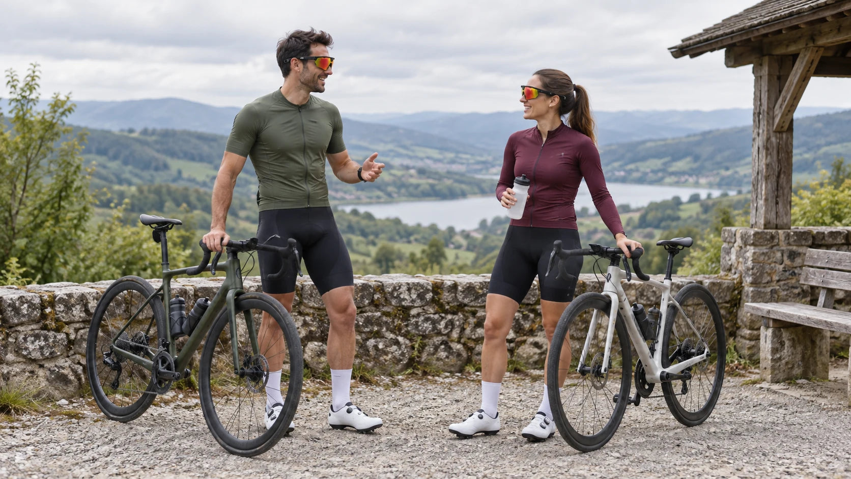 Cyclists using audio during a group ride