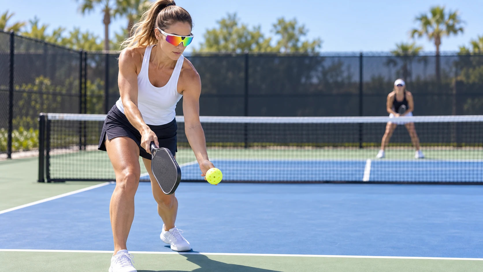 Pickleball serve and return